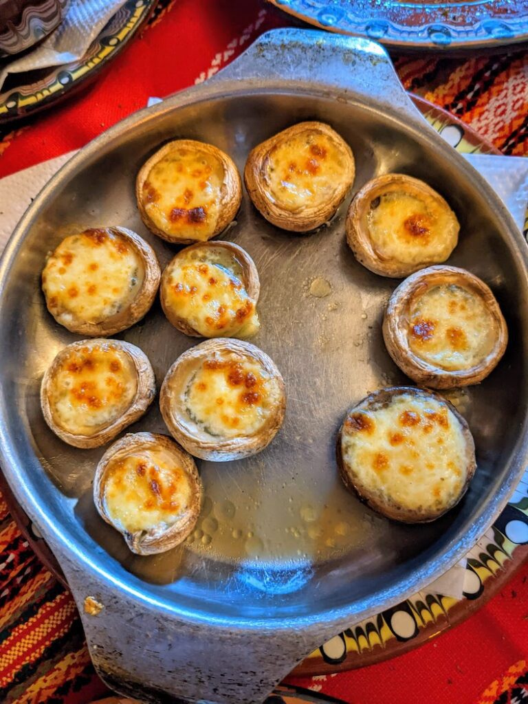 Mushrooms stuffed with cheese