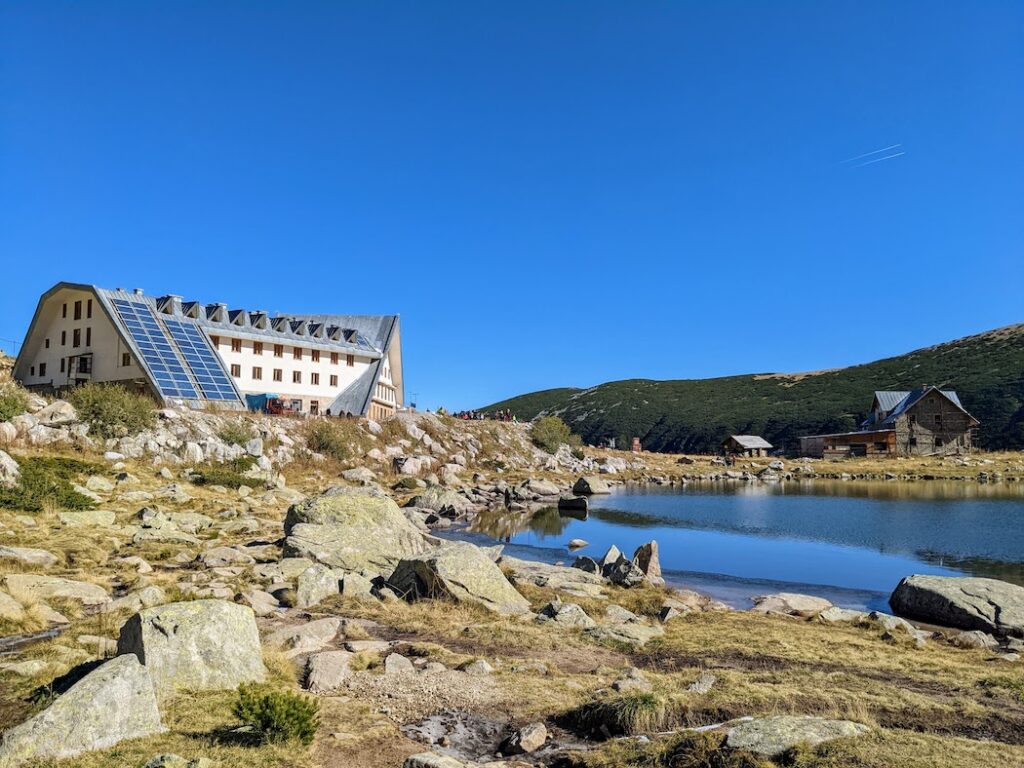 mountain hut near Musala mountain in bulgaria