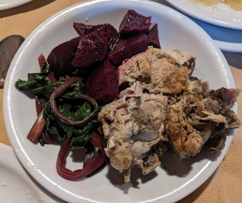 pork and beets