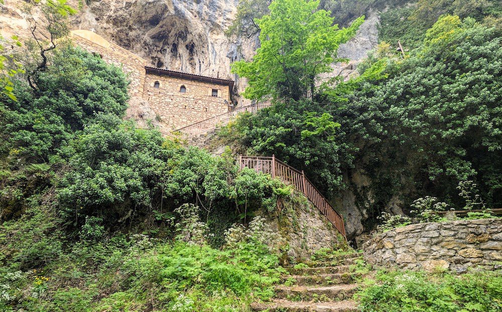 This time, a chapel instead of a monastery built into a cave in a cliff 