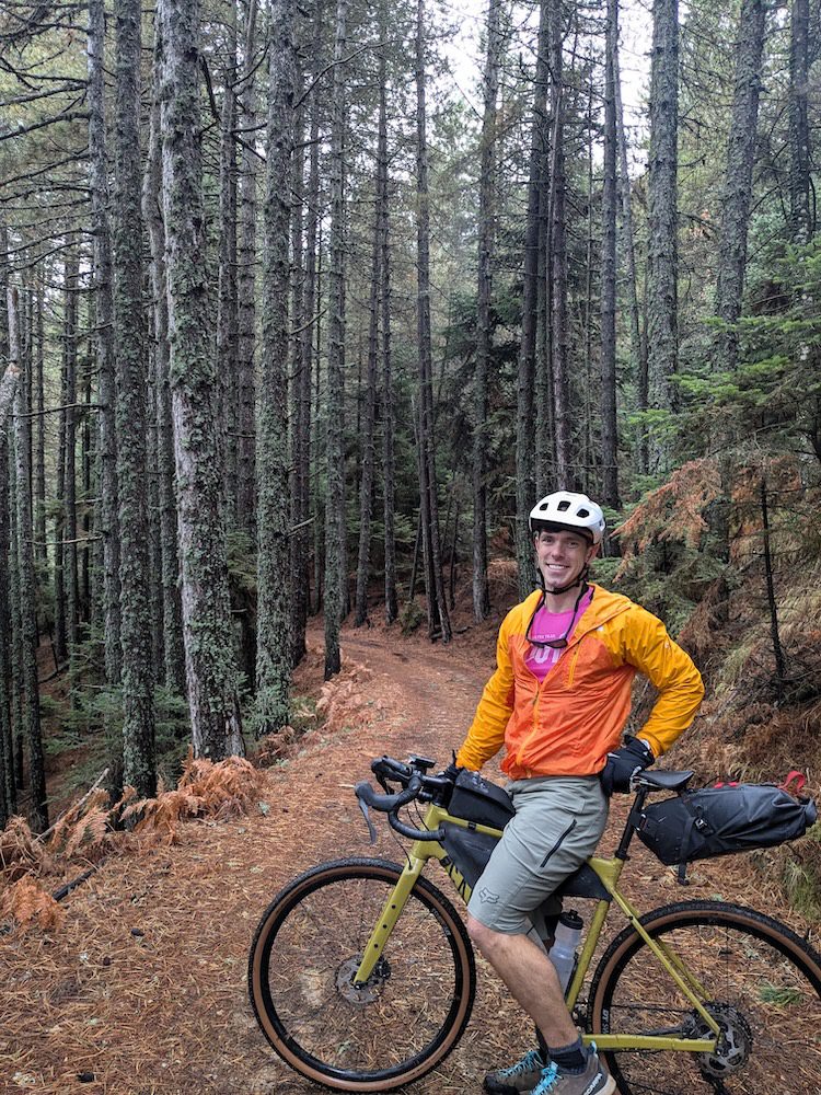 Me on one of the many gravel roads we explored on our ride.